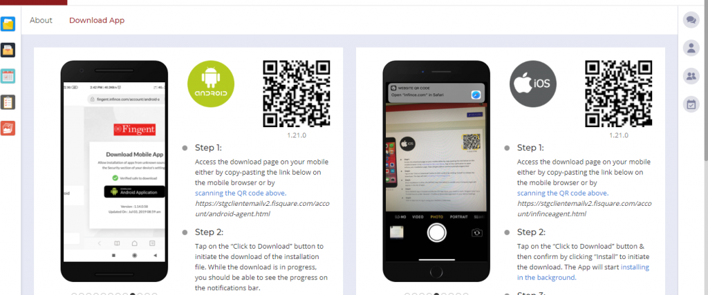 Download InfinCE Mobile App