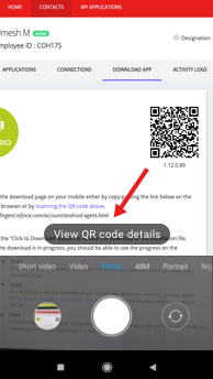 Scan QR Code for Android Phones