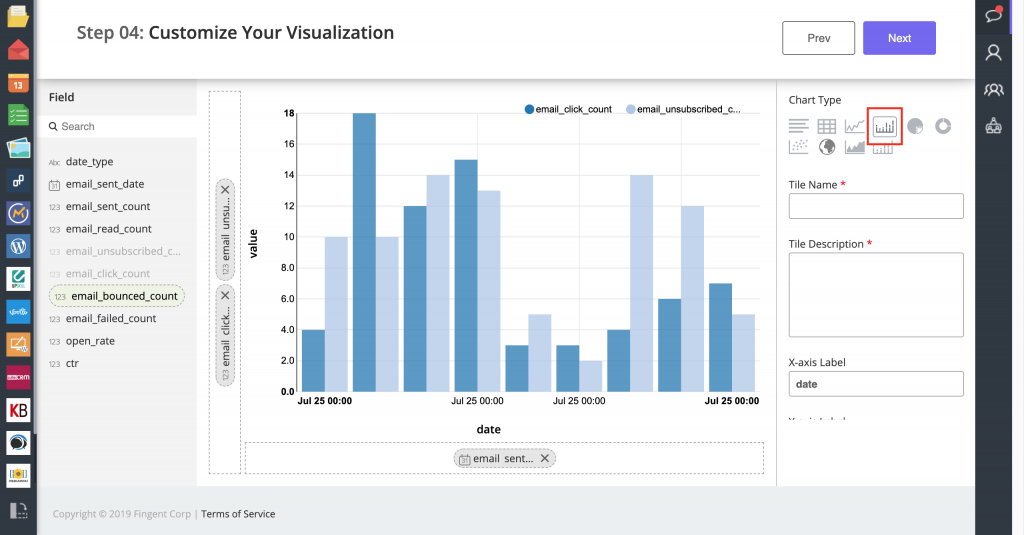 Configuring the Visualization in Step 04